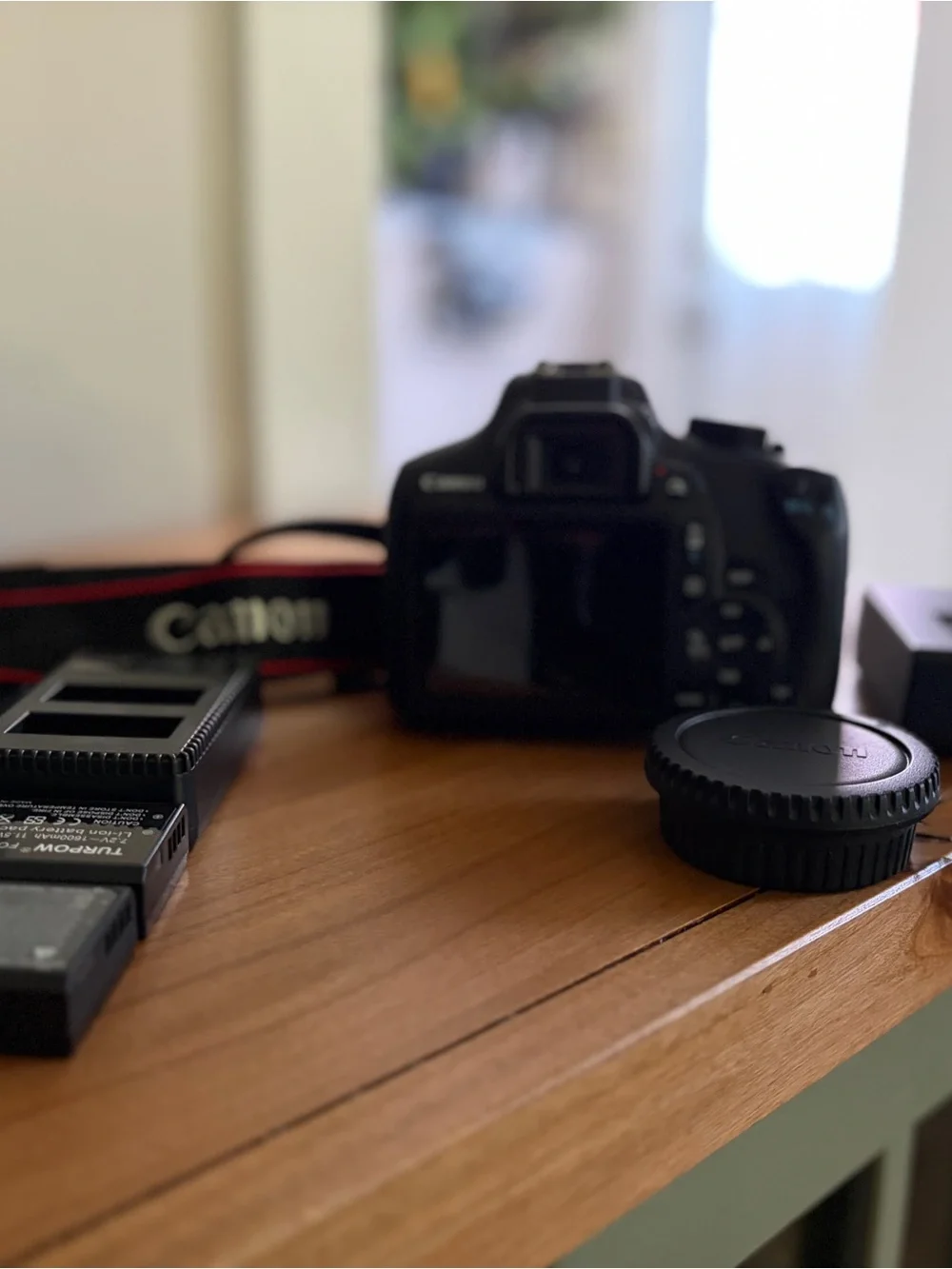 Canon EOS Rebel T6 DSLR Camera in Black with Kit Lens